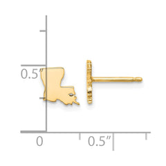 XNE50GP-LA Sterling Silver/Gold-plated Louisiana State Earrings