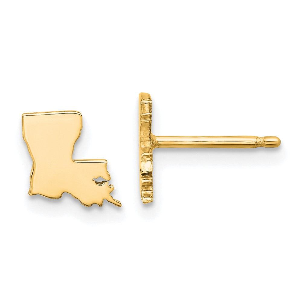XNE50GP-LA Sterling Silver/Gold-plated Louisiana State Earrings