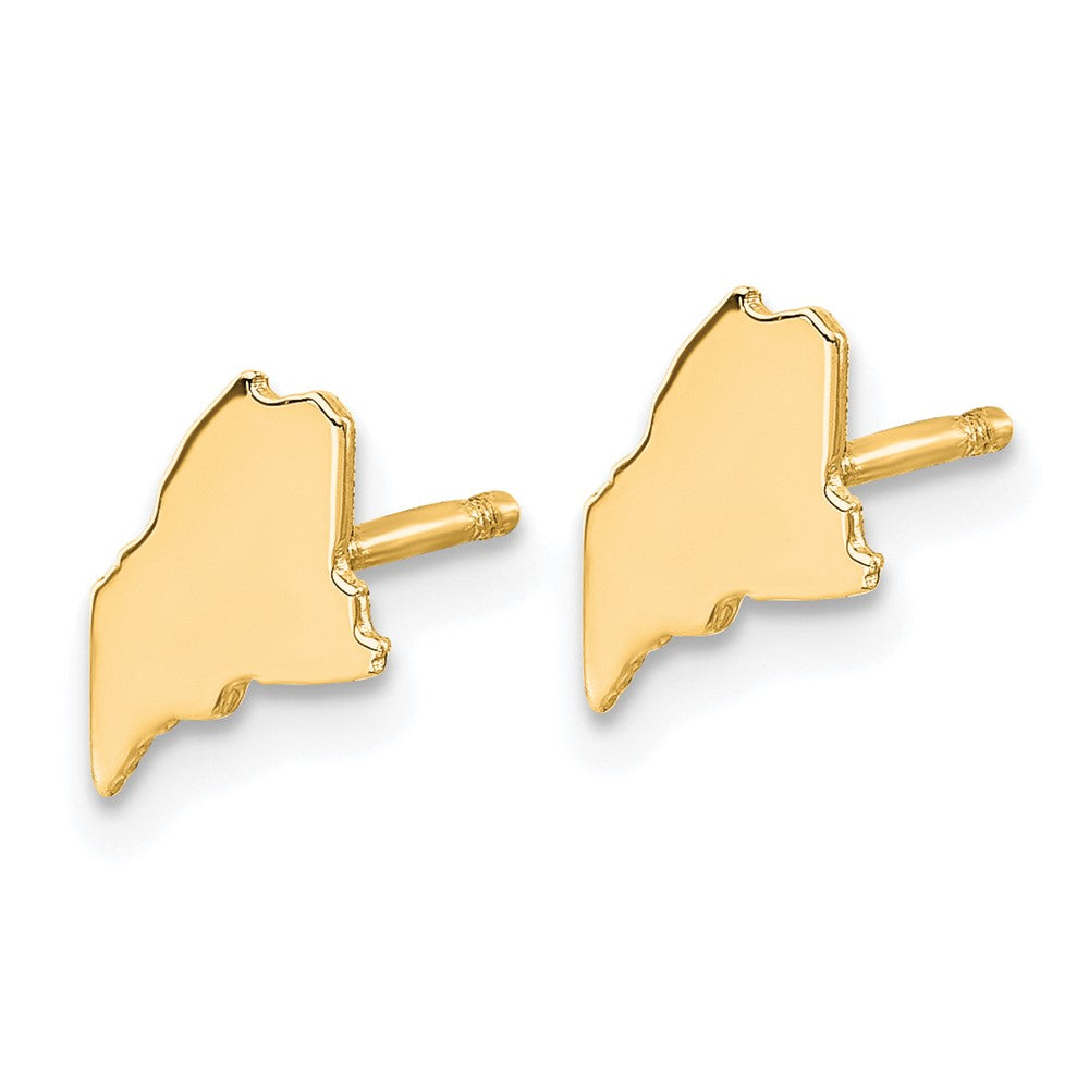 XNE50GP-ME Sterling Silver/Gold-plated Maine State Earrings