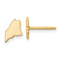 XNE50GP-ME Sterling Silver/Gold-plated Maine State Earrings