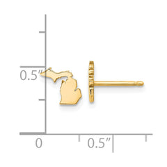 XNE50GP-MI Sterling Silver/Gold-plated Michigan State Earrings