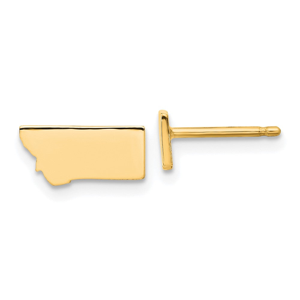 XNE50GP-MT Sterling Silver/Gold-plated Montana State Earrings