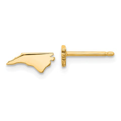 XNE50GP-NC Sterling Silver/Gold-plated North Carolina State Earrings