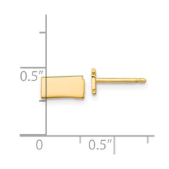 XNE50GP-ND Sterling Silver/Gold-plated North Dakota State Earrings
