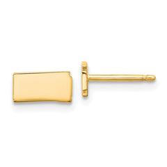 XNE50GP-ND Sterling Silver/Gold-plated North Dakota State Earrings