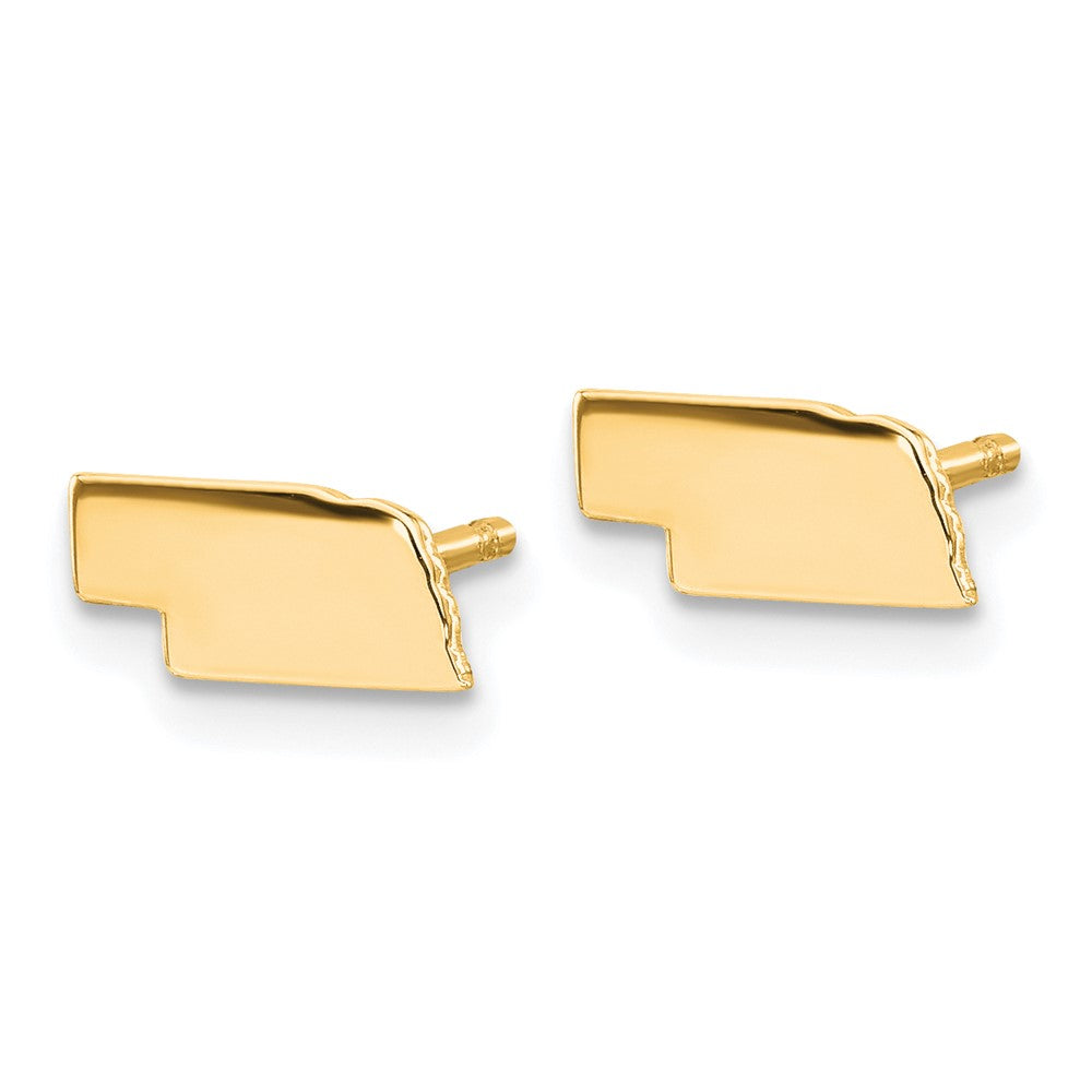 XNE50GP-NE Sterling Silver/Gold-plated Nebraska State Earrings