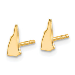 XNE50GP-NH Sterling Silver/Gold-plated New Hampshire State Earrings