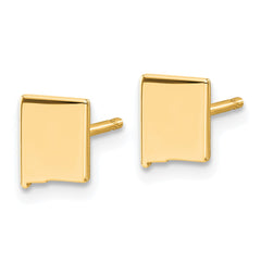 XNE50GP-NM Sterling Silver/Gold-plated New Mexico State Earrings