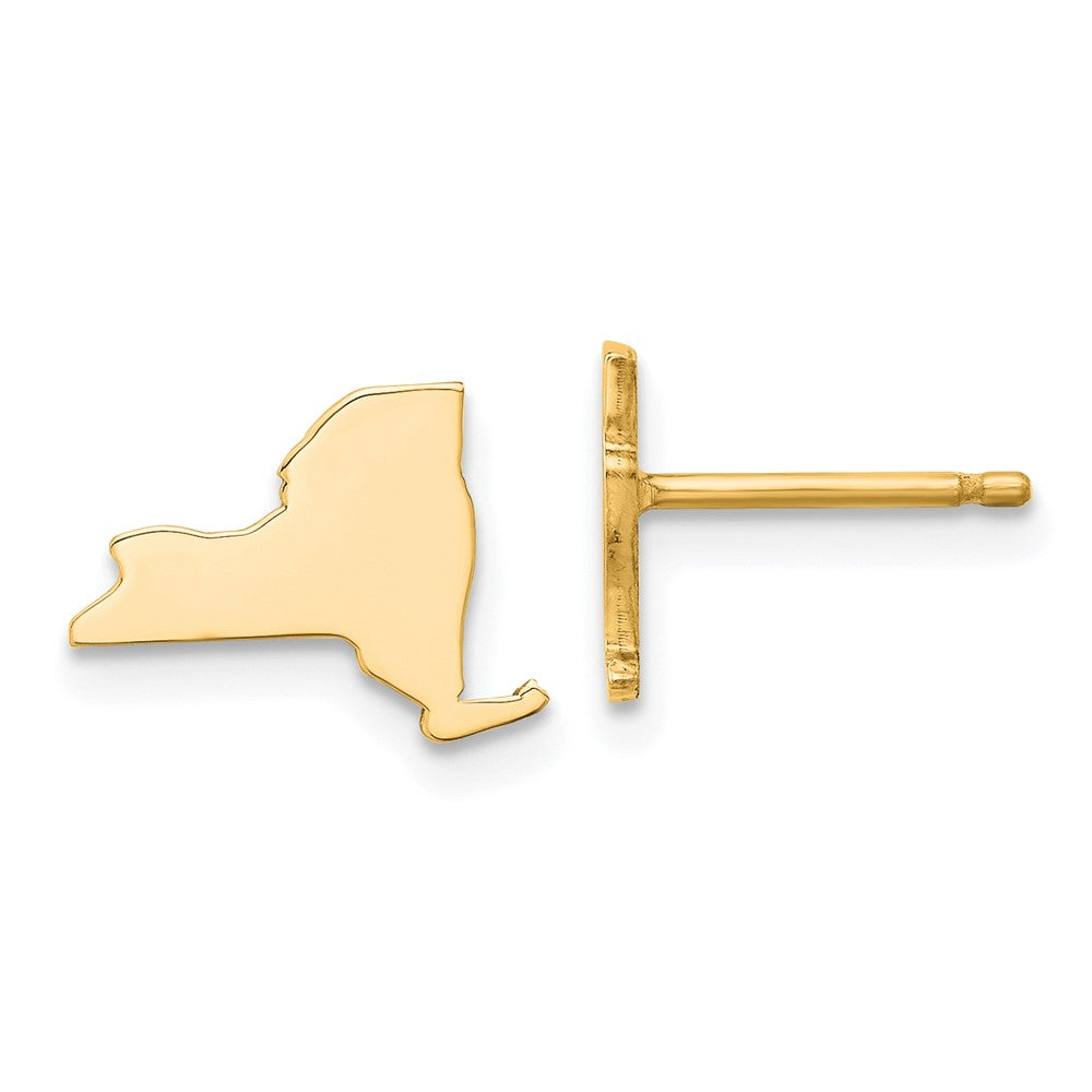 XNE50GP-NY Sterling Silver/Gold-plated New York State Earrings