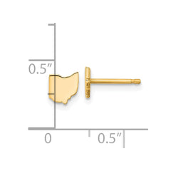 XNE50GP-OH Sterling Silver/Gold-plated Ohio State Earrings