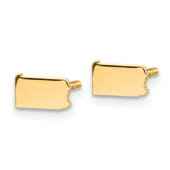 XNE50GP-PA Sterling Silver/Gold-plated Pennsylvania State Earrings