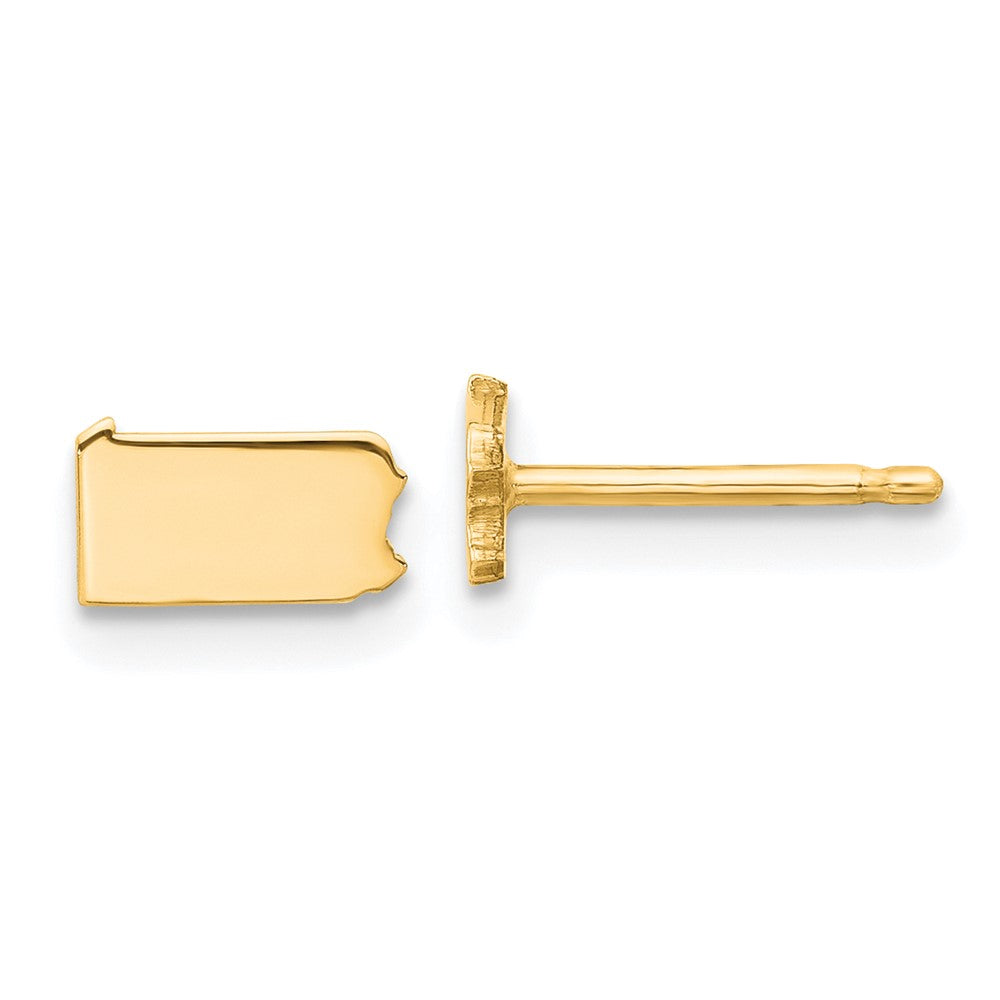 XNE50GP-PA Sterling Silver/Gold-plated Pennsylvania State Earrings