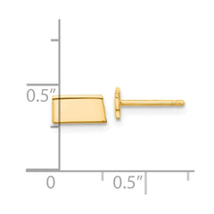 XNE50GP-SD Sterling Silver/Gold-plated South Dakota State Earrings