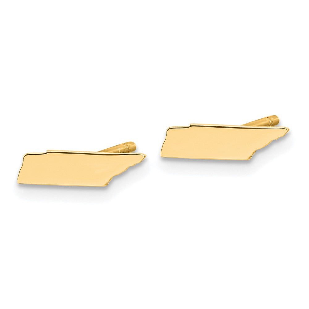 XNE50GP-TN Sterling Silver/Gold-plated Tennessee State Earrings