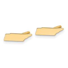 XNE50GP-TN Sterling Silver/Gold-plated Tennessee State Earrings