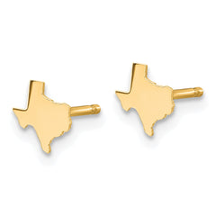 XNE50GP-TX Sterling Silver/Gold-plated Texas State Earrings