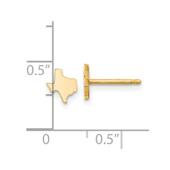 XNE50GP-TX Sterling Silver/Gold-plated Texas State Earrings