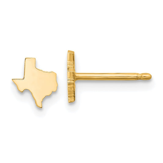 XNE50GP-TX Sterling Silver/Gold-plated Texas State Earrings