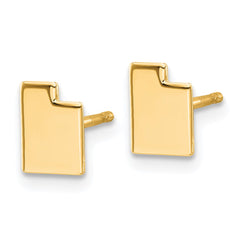 XNE50GP-UT Sterling Silver/Gold-plated Utah State Earrings
