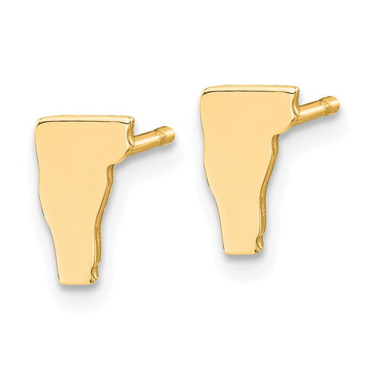 XNE50GP-VT Sterling Silver/Gold-plated Vermont State Earrings