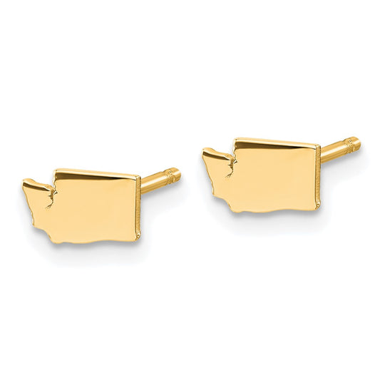 XNE50GP-WA Sterling Silver/Gold-plated Washington State Earrings