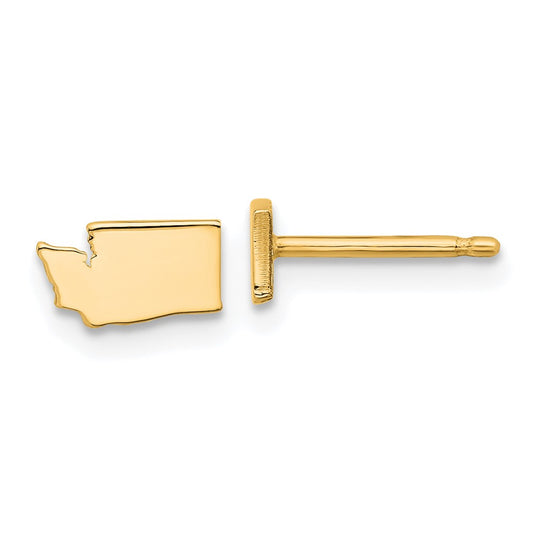 XNE50GP-WA Sterling Silver/Gold-plated Washington State Earrings