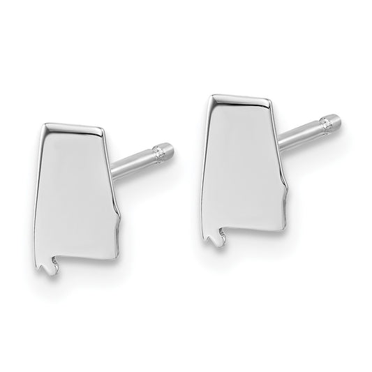 XNE50SS-AL Sterling Silver/Rhodium-plated Alabama State Earrings