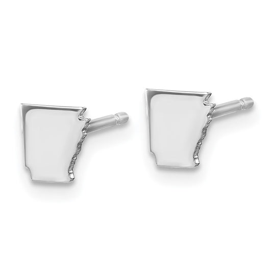 XNE50SS-AR Sterling Silver/Rhodium-plated Arkansas State Earrings
