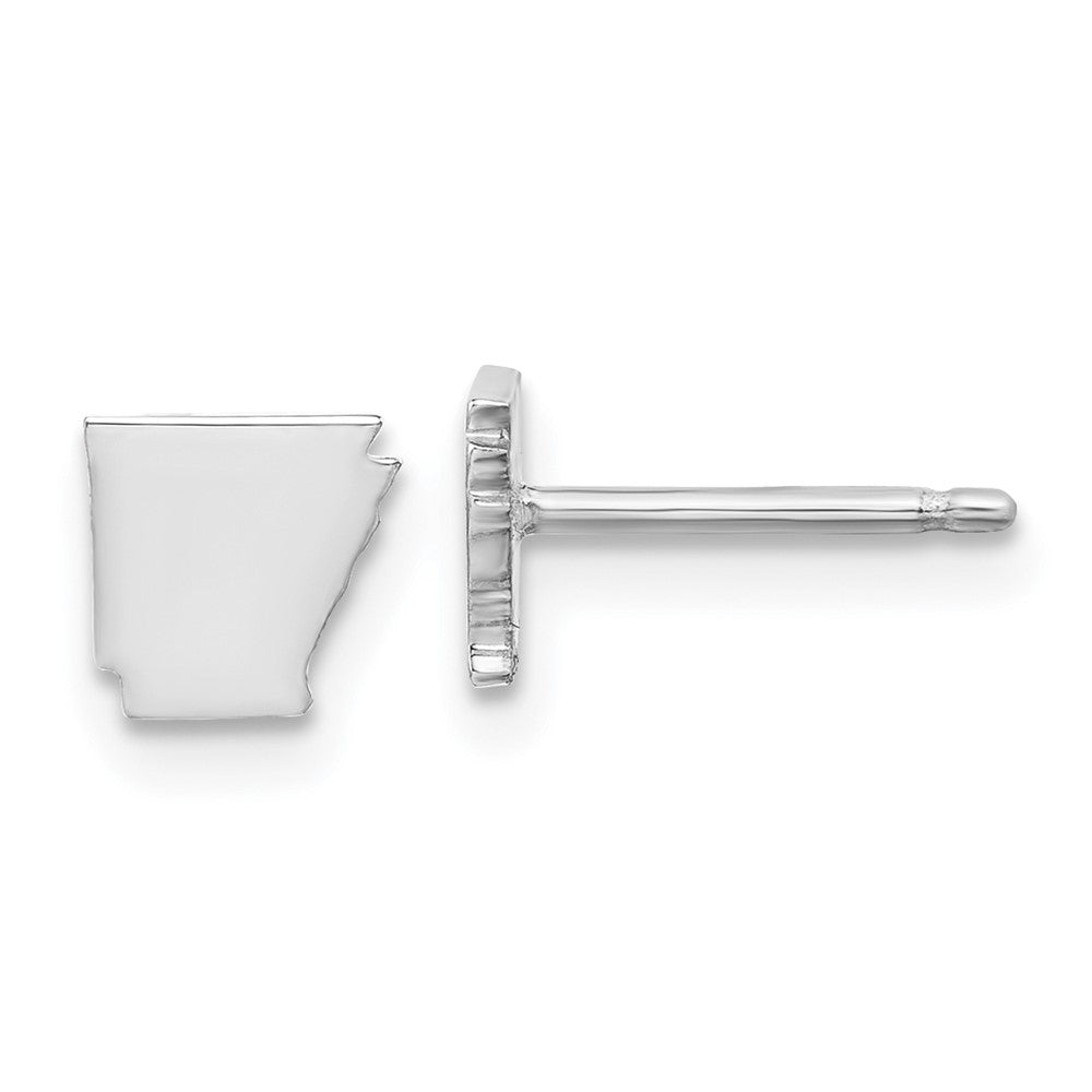 XNE50SS-AR Sterling Silver/Rhodium-plated Arkansas State Earrings