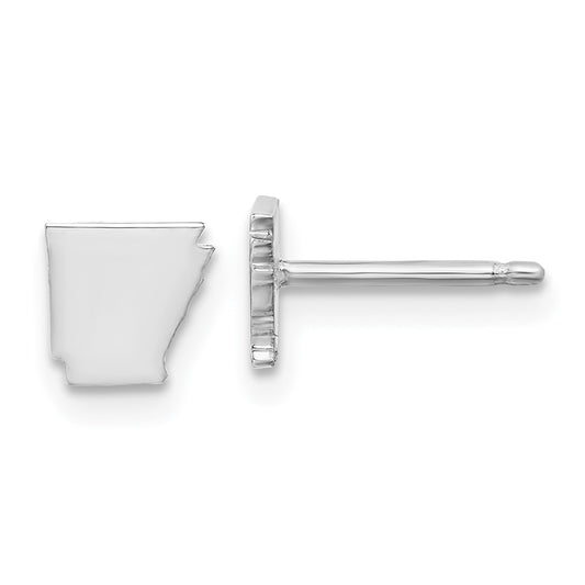 XNE50SS-AR Sterling Silver/Rhodium-plated Arkansas State Earrings