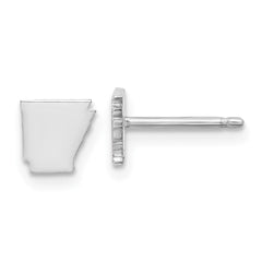 XNE50SS-AR Sterling Silver/Rhodium-plated Arkansas State Earrings