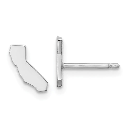 XNE50SS-CA Sterling Silver/Rhodium-plated California State Earrings