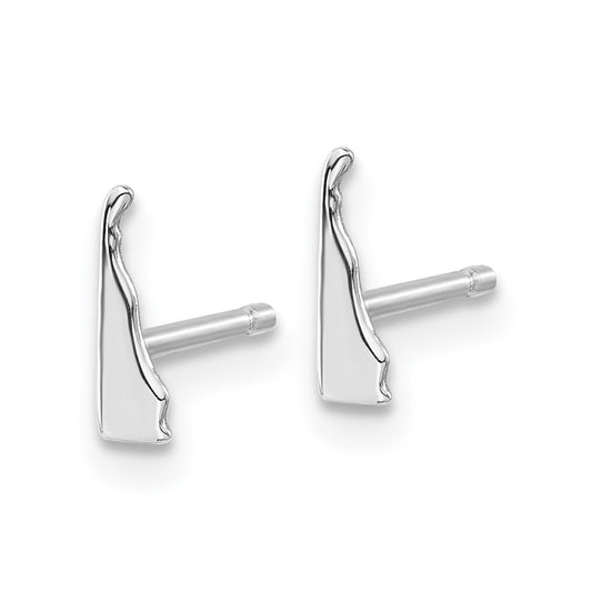XNE50SS-DE Sterling Silver/Rhodium-plated Delaware State Earrings