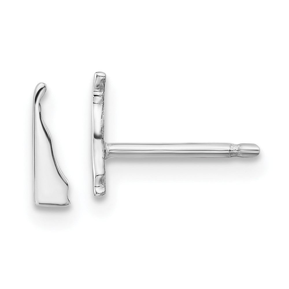 XNE50SS-DE Sterling Silver/Rhodium-plated Delaware State Earrings