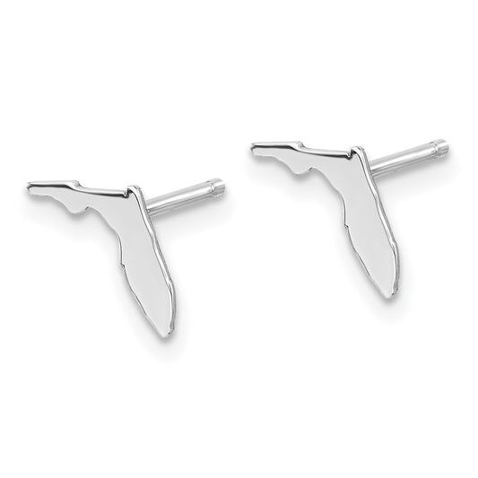 XNE50SS-FL Sterling Silver/Rhodium-plated Florida State Earrings