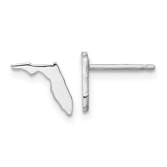 XNE50SS-FL Sterling Silver/Rhodium-plated Florida State Earrings