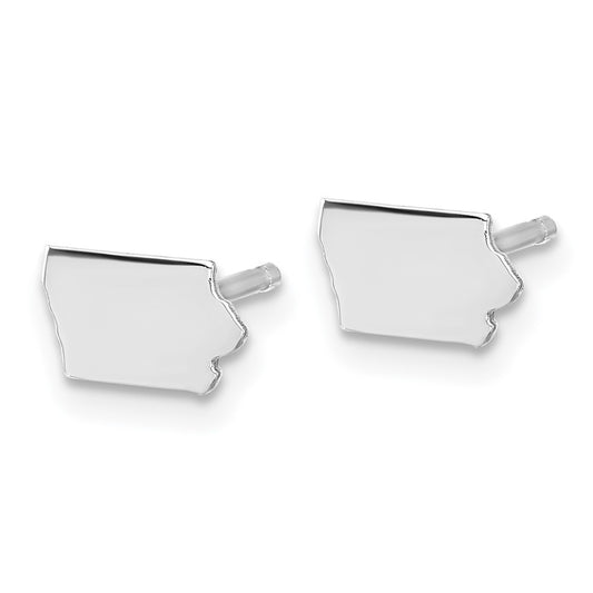 XNE50SS-IA Sterling Silver/Rhodium-plated Iowa State Earrings