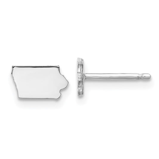 XNE50SS-IA Sterling Silver/Rhodium-plated Iowa State Earrings