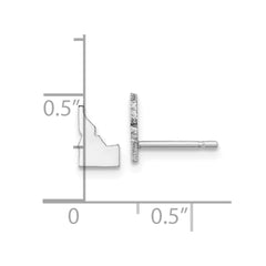 XNE50SS-ID Sterling Silver/Rhodium-plated Idaho State Earrings