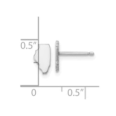 XNE50SS-IL Sterling Silver/Rhodium-plated Illinois State Earrings