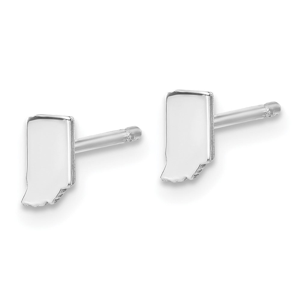 XNE50SS-IN Sterling Silver/Rhodium-plated Indiana State Earrings