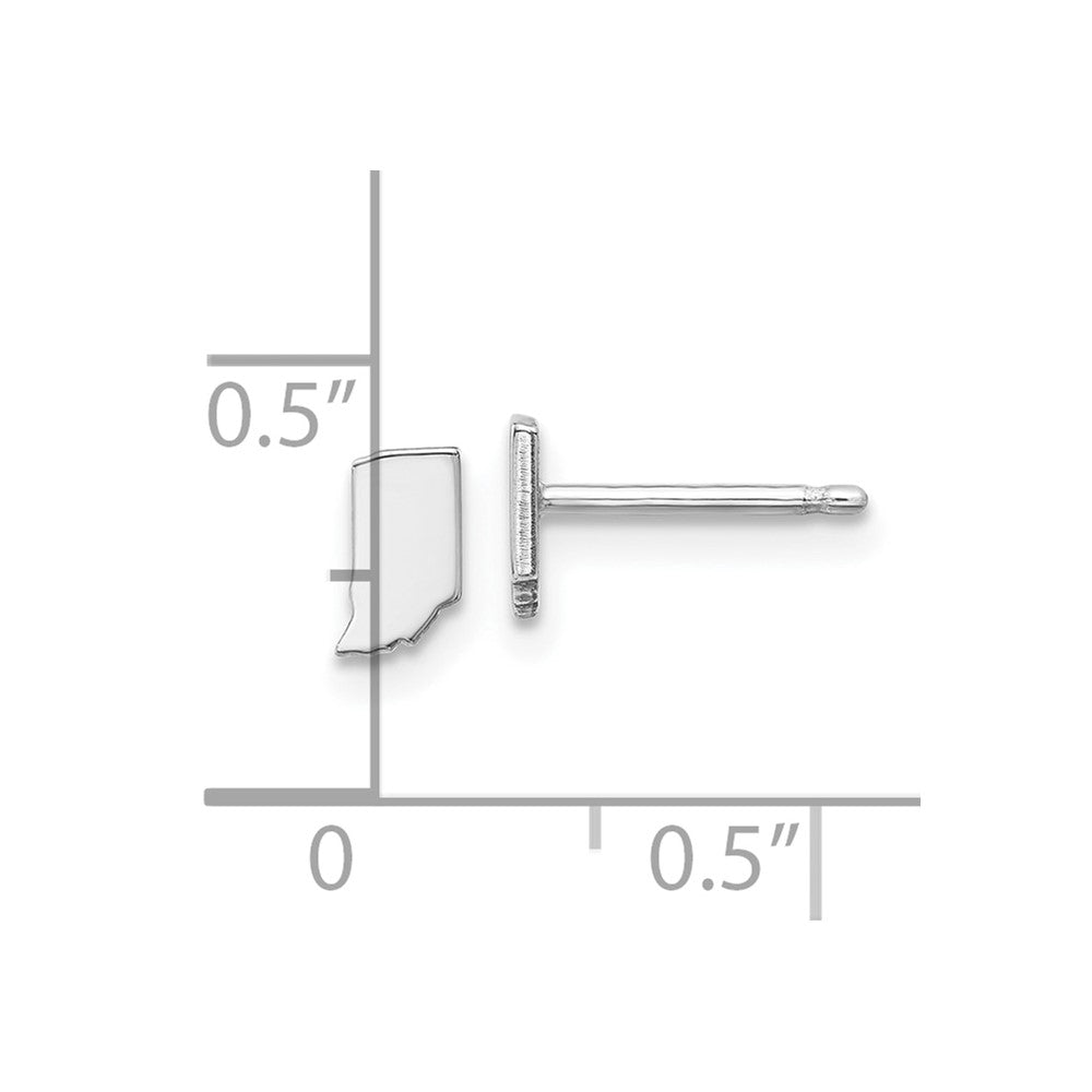 XNE50SS-IN Sterling Silver/Rhodium-plated Indiana State Earrings