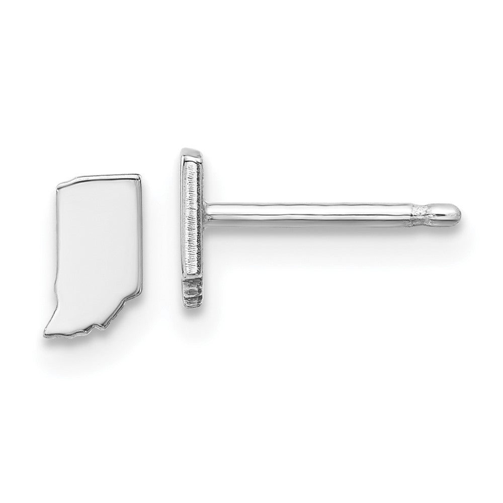 XNE50SS-IN Sterling Silver/Rhodium-plated Indiana State Earrings