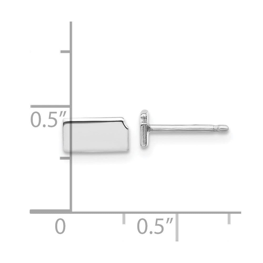 XNE50SS-KS Sterling Silver/Rhodium-plated Kansas State Earrings