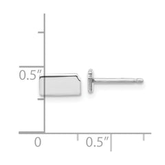 XNE50SS-KS Sterling Silver/Rhodium-plated Kansas State Earrings