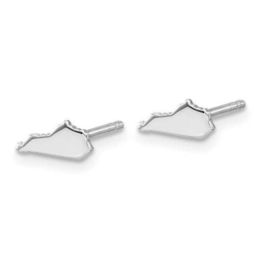 XNE50SS-KY Sterling Silver/Rhodium-plated Kentucky State Earrings