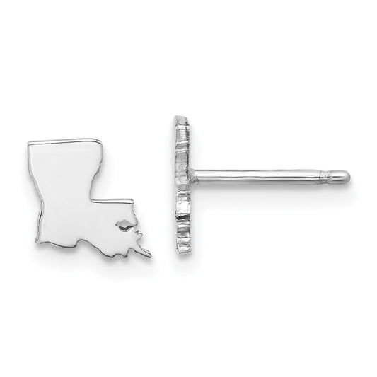 XNE50SS-LA Sterling Silver/Rhodium-plated Louisiana State Earrings