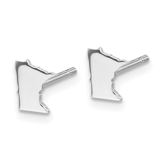 XNE50SS-MN Sterling Silver/Rhodium-plated Minnesota State Earrings