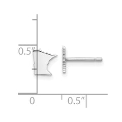 XNE50SS-MN Sterling Silver/Rhodium-plated Minnesota State Earrings
