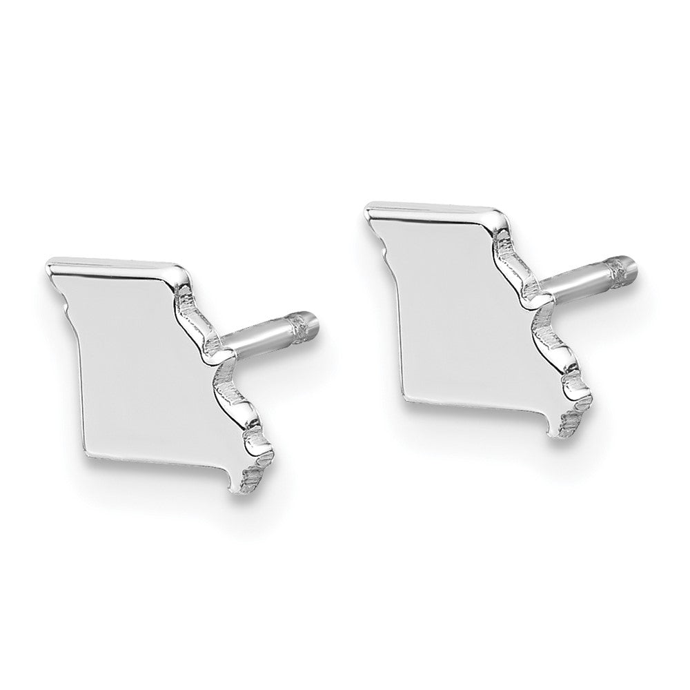 XNE50SS-MO Sterling Silver/Rhodium-plated Missouri State Earrings